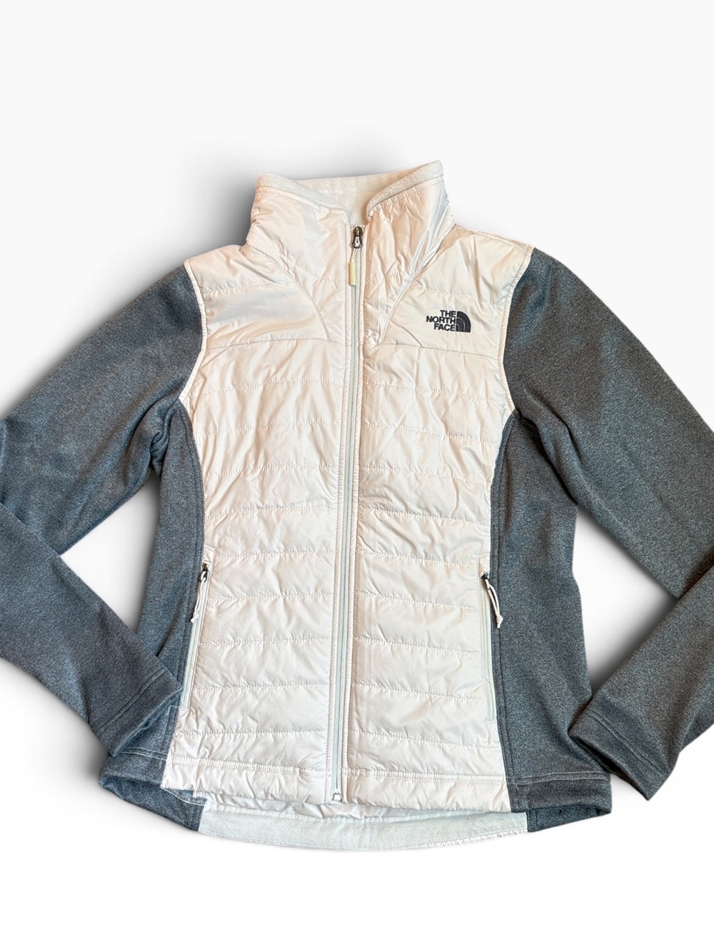 The North Face Mashup Insulated Jacket Women's M Gray/Cream Full Zip READ